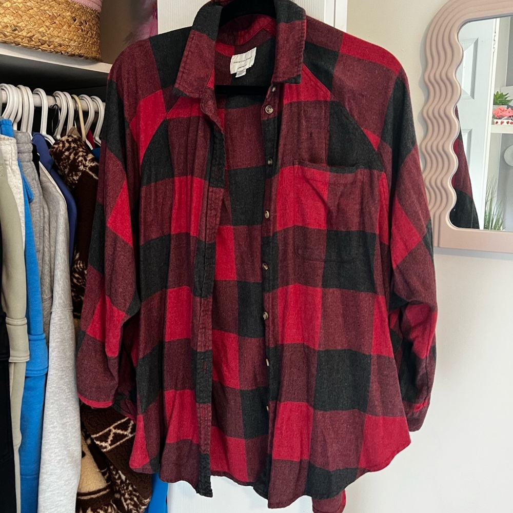 plaid button up